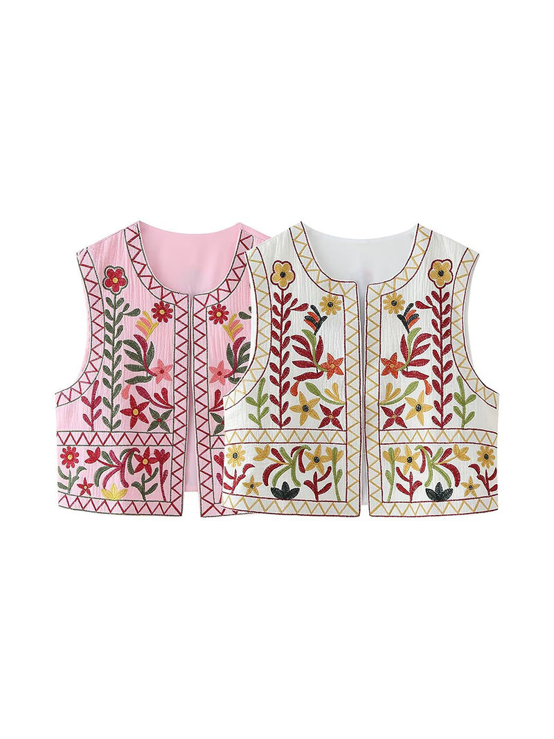 Floral Print Vest