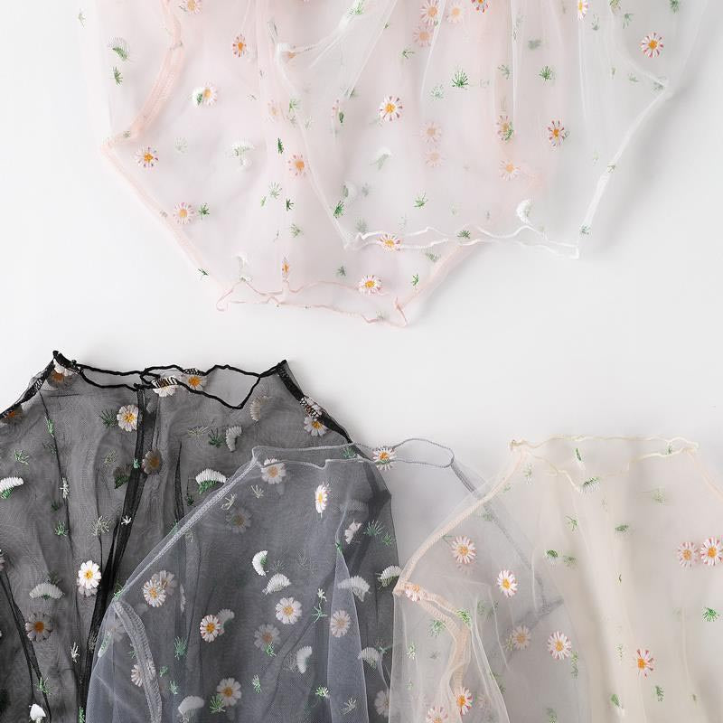 Floral Sheer Mesh Top