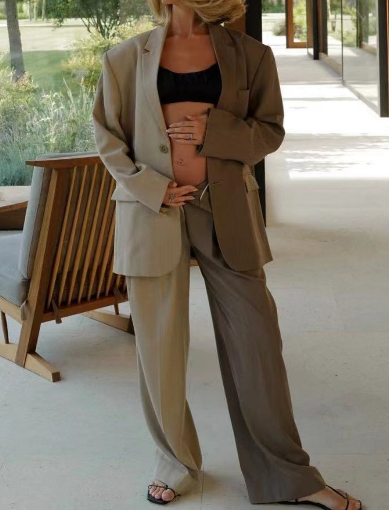 Two-Tone Casual Blazer Set