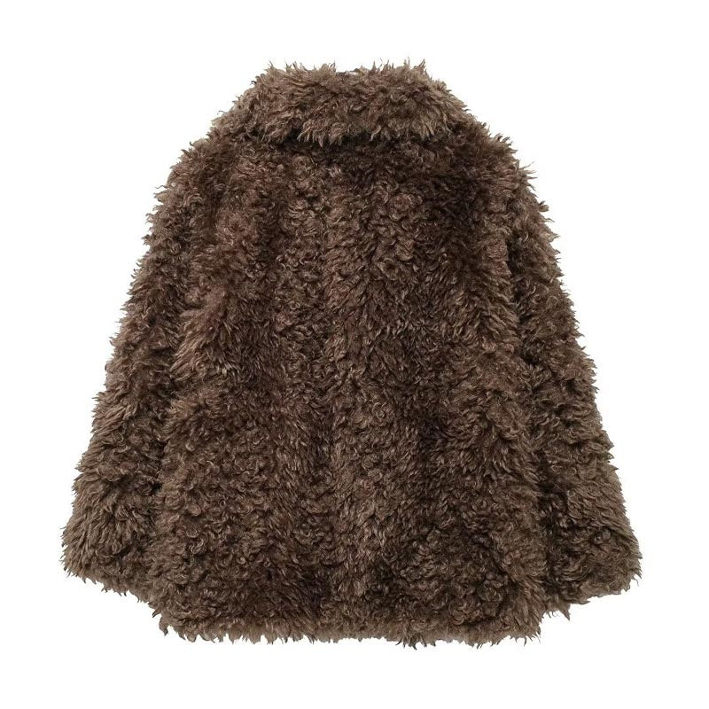 Faux Fur Coat with Relaxed Silhouette