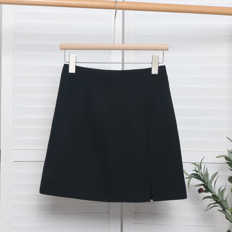 Minimalist Side-Slit A-Line Skirt