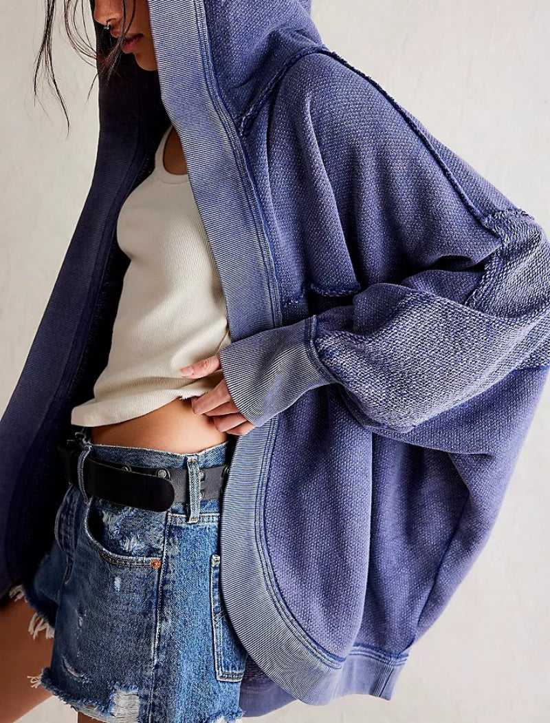 Oversized Batwing Sleeves Hoddie Jacket