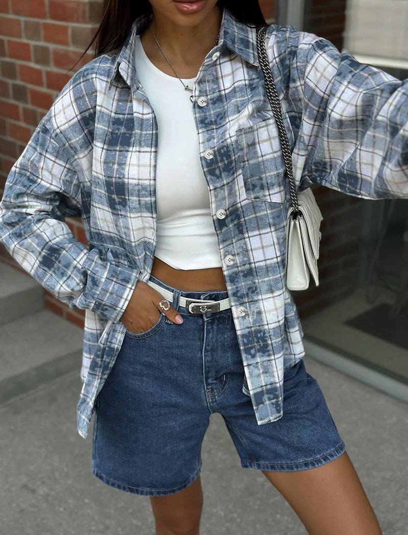 Plaid Long-Sleeve Shirt