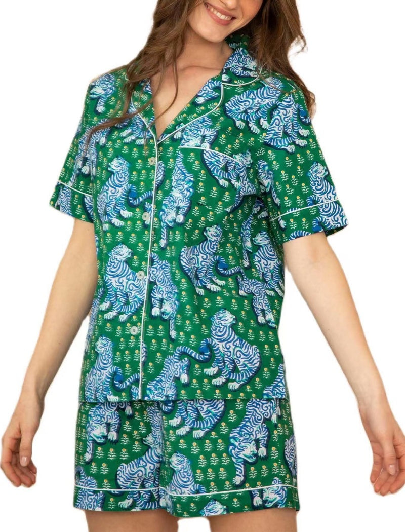 Colorful Bottle Print Pajama Set