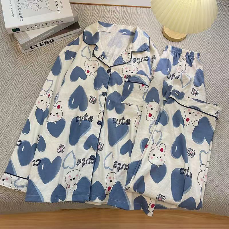 Long-Sleeve Printed Pajama Set