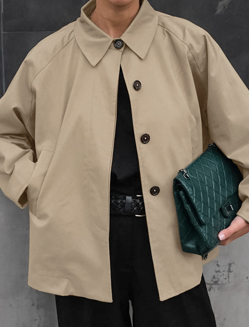 Collared Casual Loose Jacket