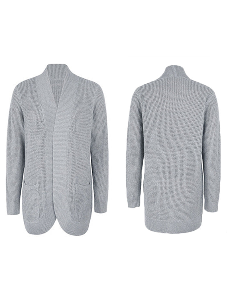Open-Front Knit Cardigan