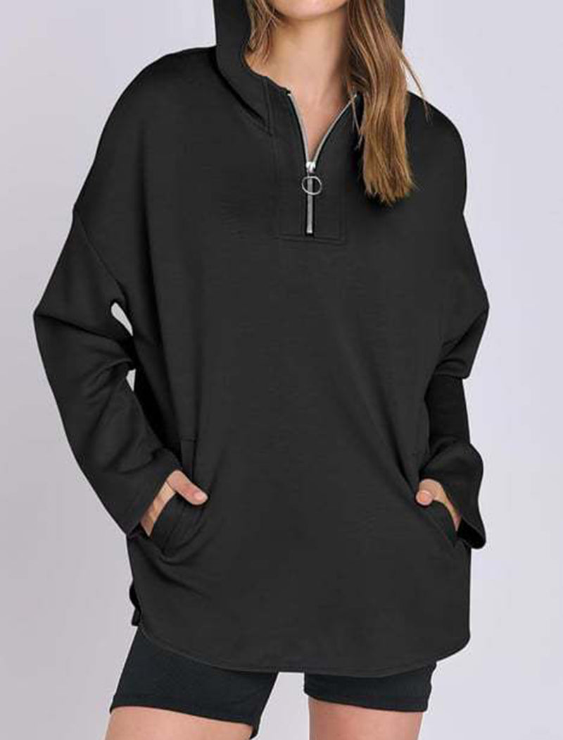 Half-Zip Hooded Top