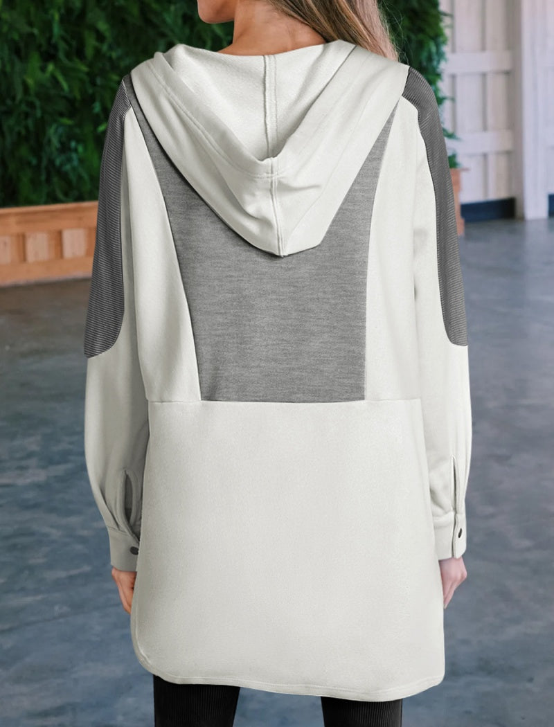 Casual Contrast Patch Pullover