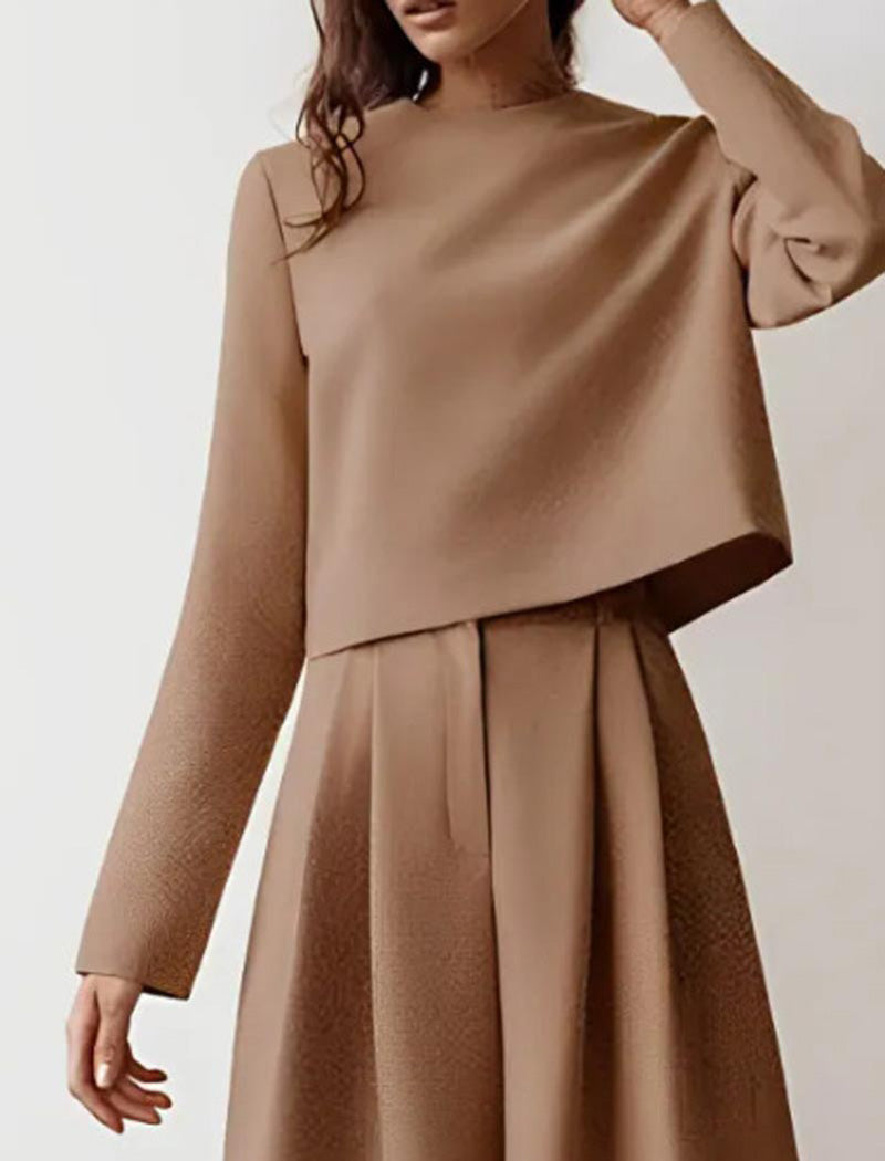 Tailored Solid Wide-Leg Pants Set