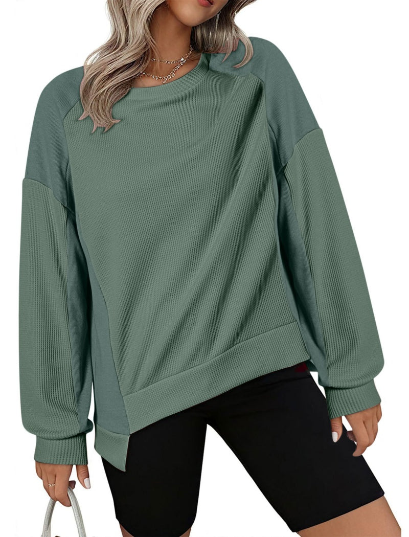 Colorblock Long-Sleeve Pullover