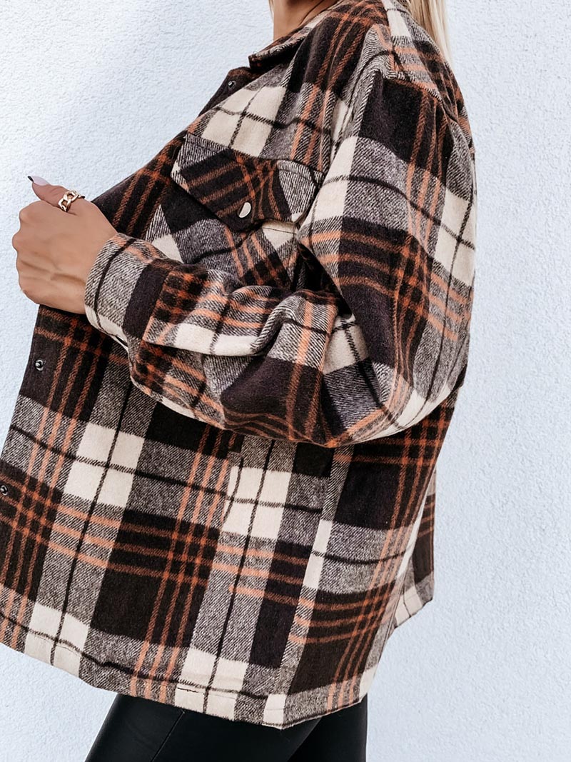 Plaid Button-Up Shacket