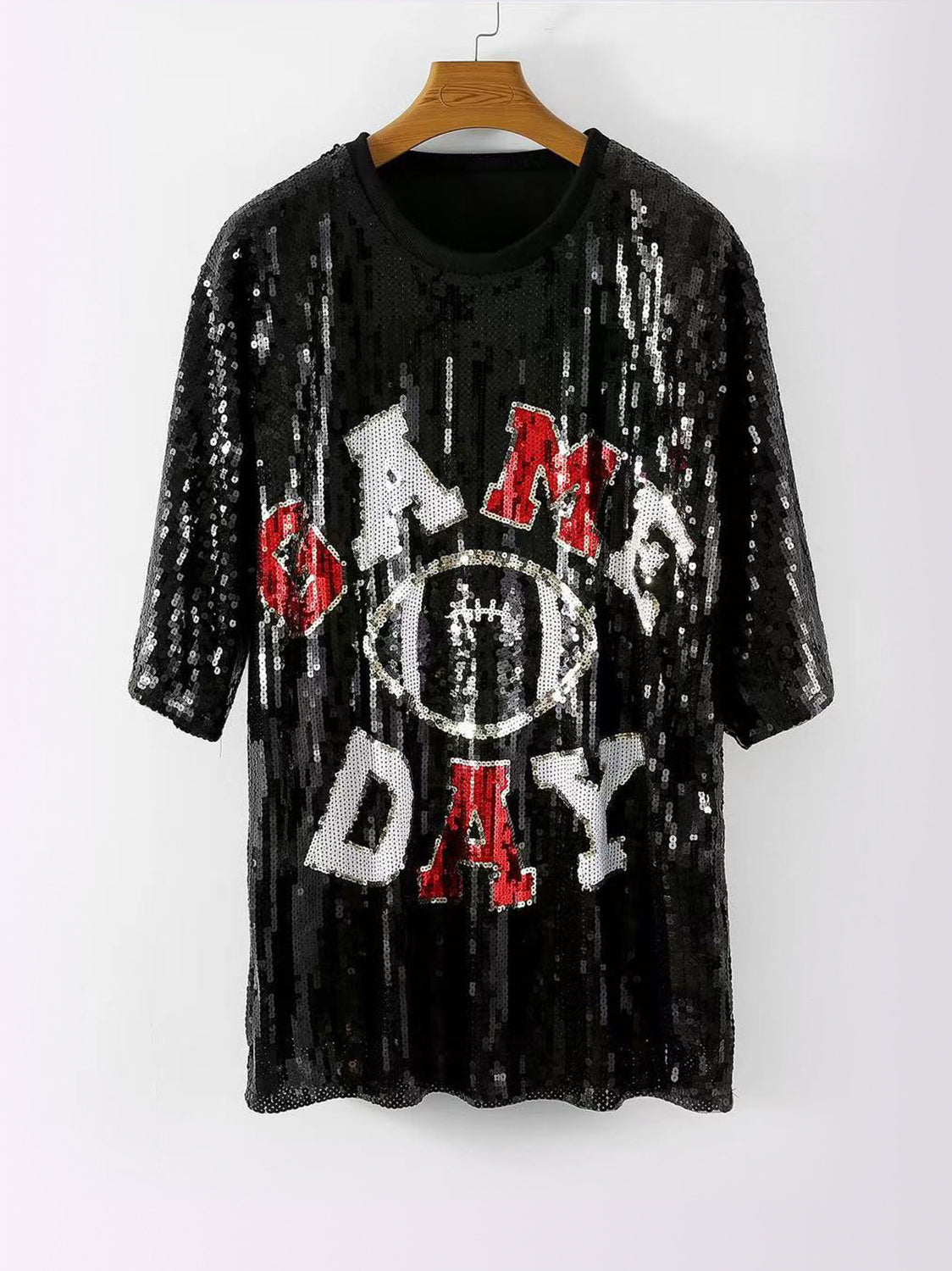 Game Day Graphic Sequin Mini Dress