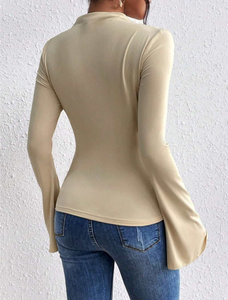 Ruched Bell Sleeve Top