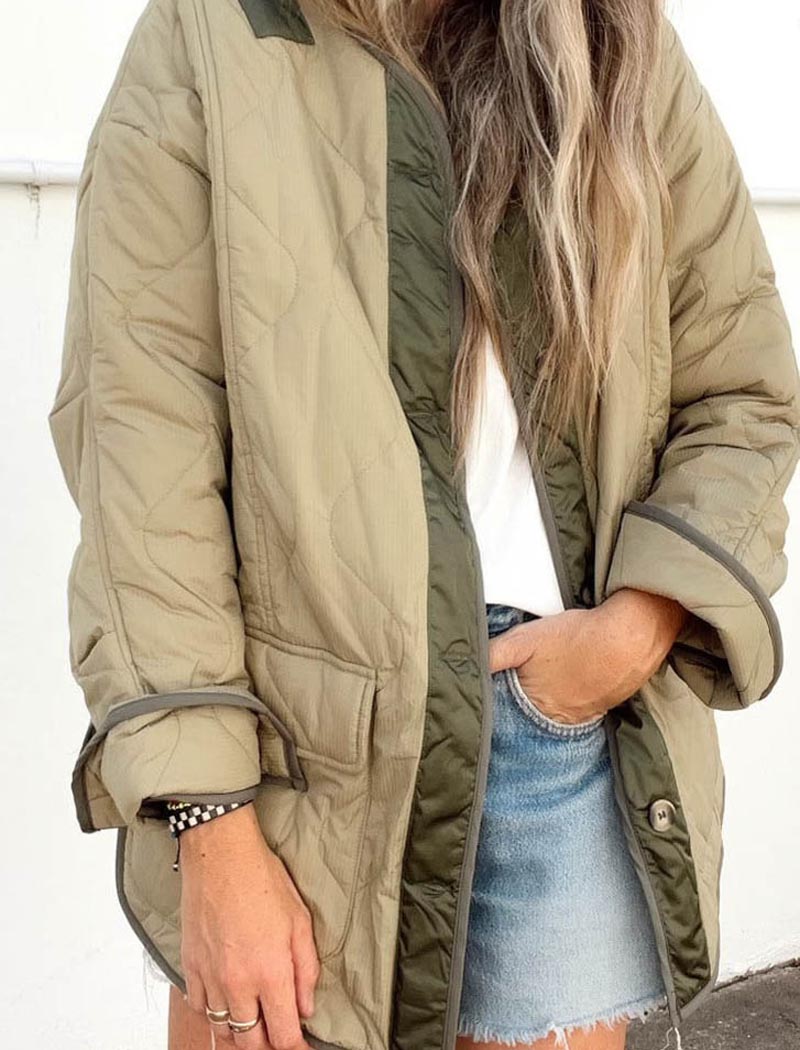 Quilted Colorblock Jacket