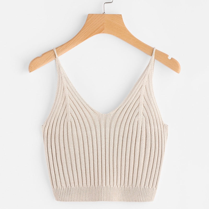 Knit V Neck Cami