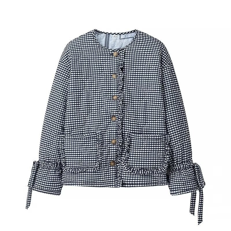 Button-Down Gingham Jacket