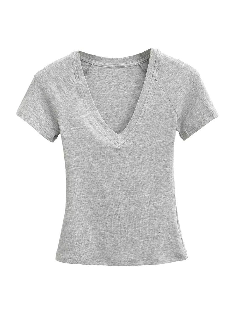 V-Neck Short-Sleeve Fitted Tee