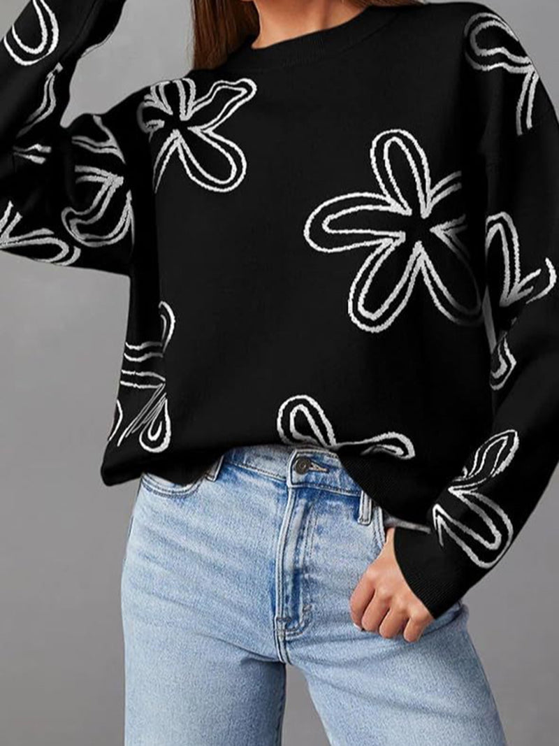 Floral Pullover Sweater