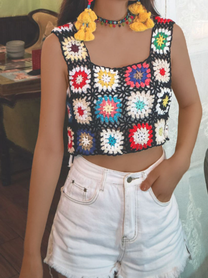 Colorblock Crop Tank