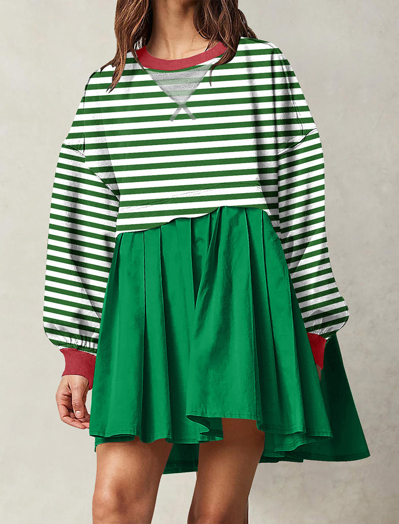 Striped Layered Mini Dress