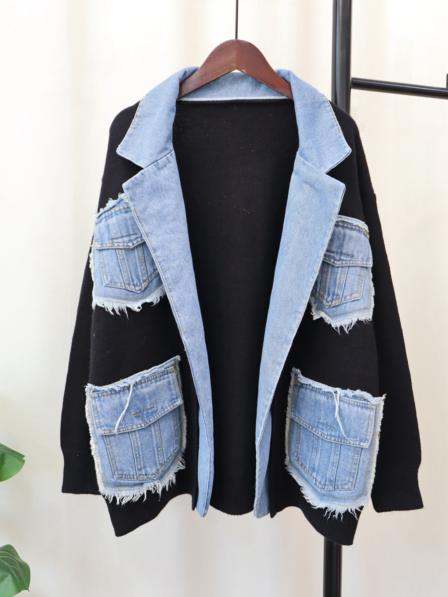 Patchwork Pocket Denim Jacket