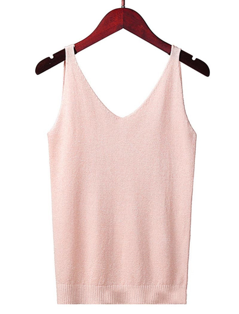 Glitter V-Neck Cami Top