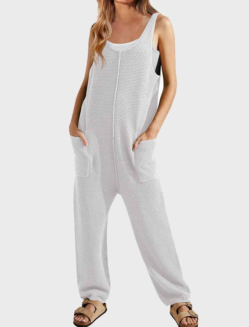 Relaxed Fit Sleeveless Jumpsuit