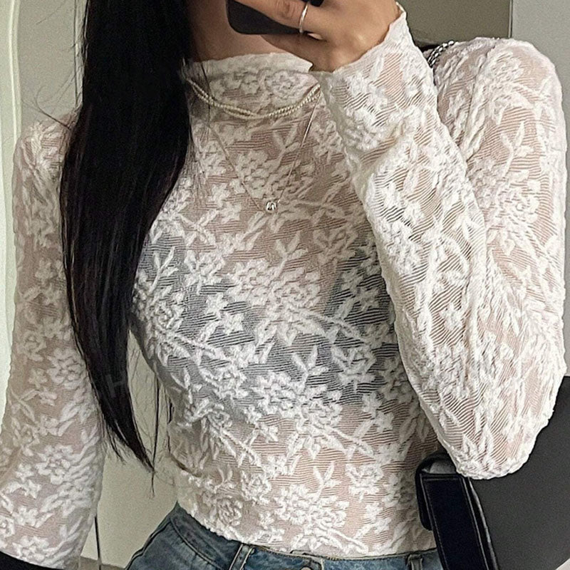 Floral Lace Long Sleeve Top