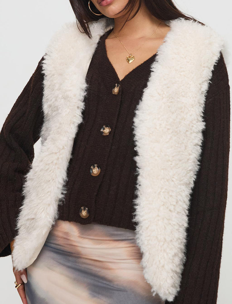 Fuzzy Sleeveless Open-Front Vest