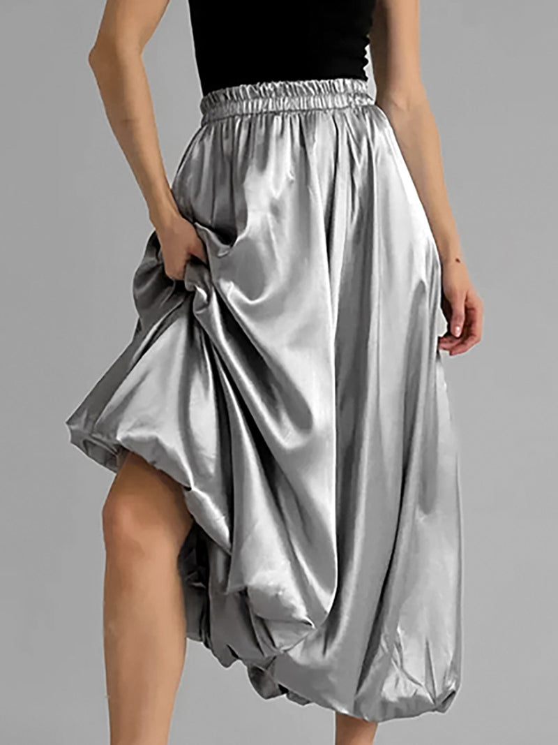 High-Waisted Flowing Maxi Skirt