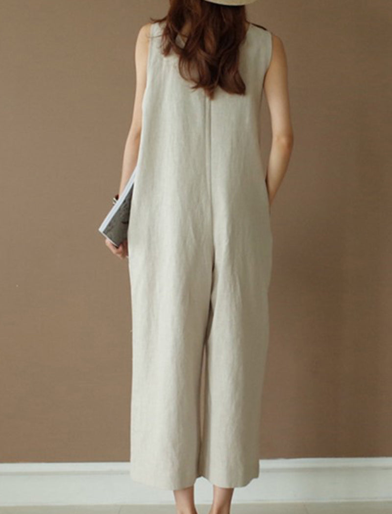 Sleeveless Wide-Leg Jumpsuit
