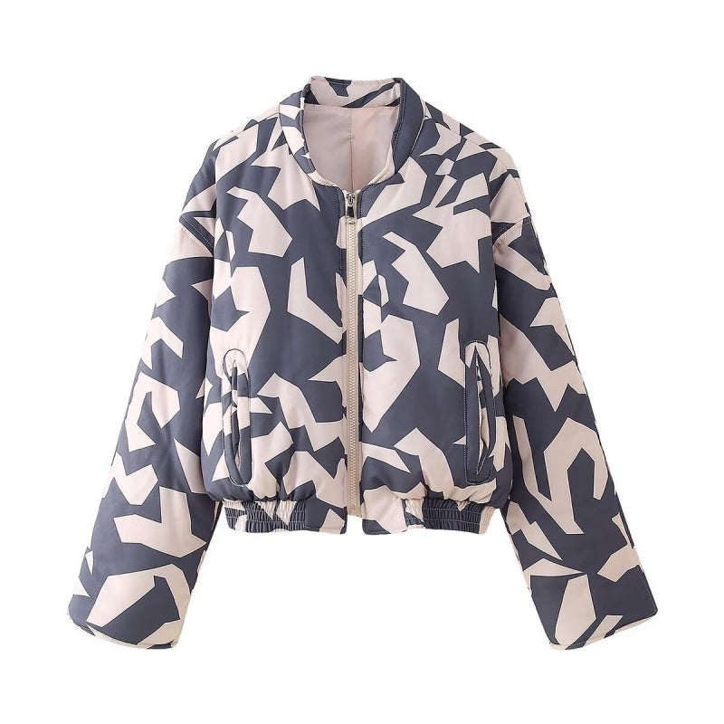 Graphic Printed Bomber Jacket