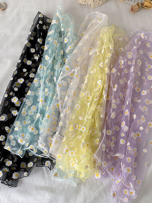 Daisy Mesh Long Sleeve Top