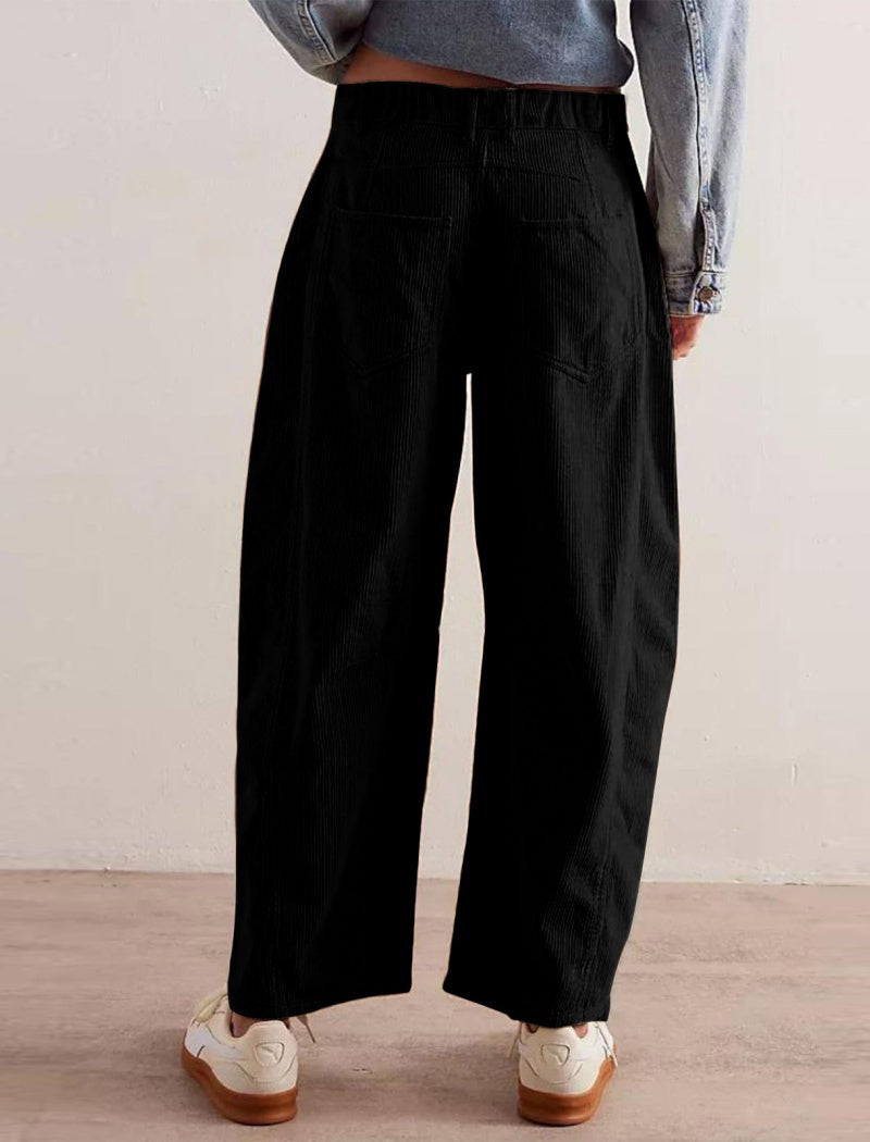 Cropped Corduroy Pants