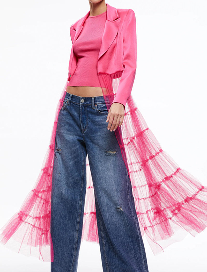 Satin Collared Blazer