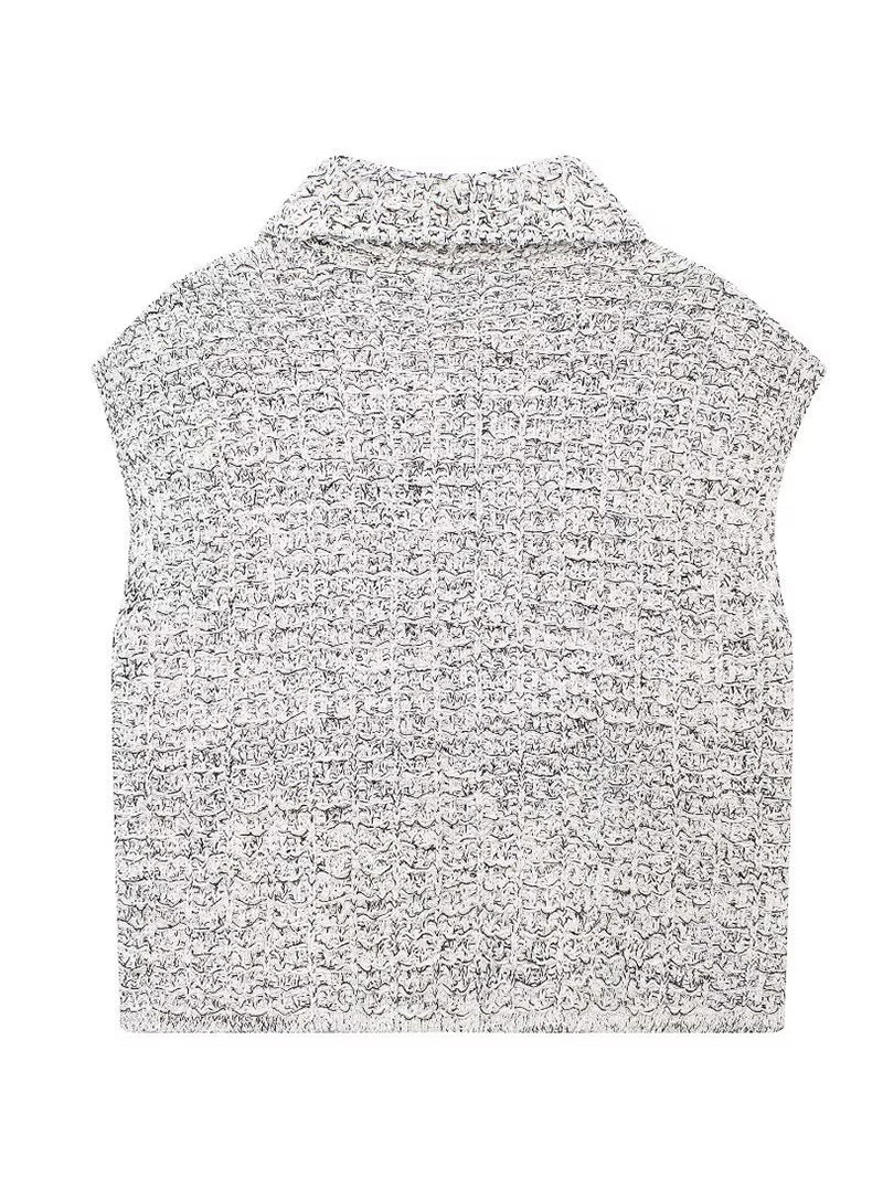 Button-Front Tweed Vest