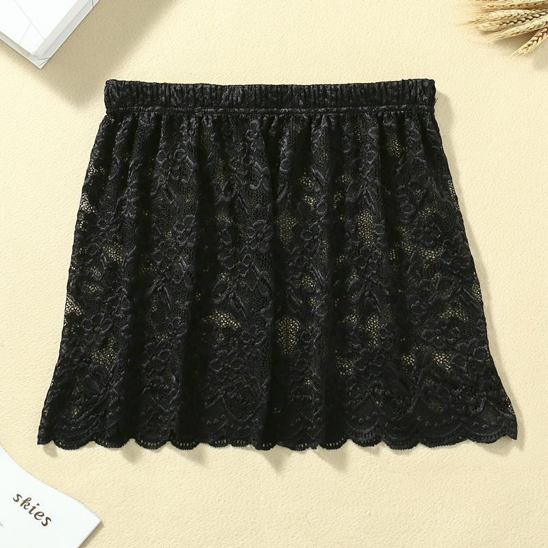 Scalloped Lace Mini Skirt