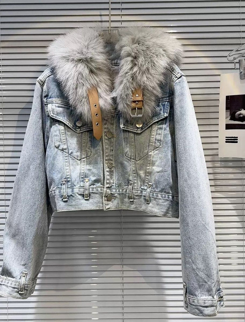 Faux Fur Collar Coat