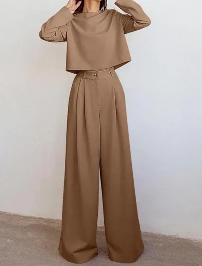 Relaxed Two-Piece Long Sleeve Set