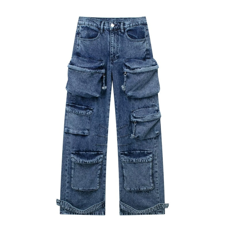 Cargo Jeans with Oversized Pockets