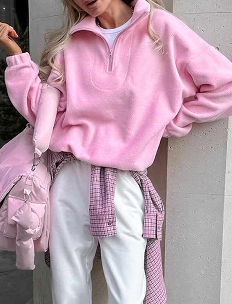 Oversized Quarter-Zip Pullover