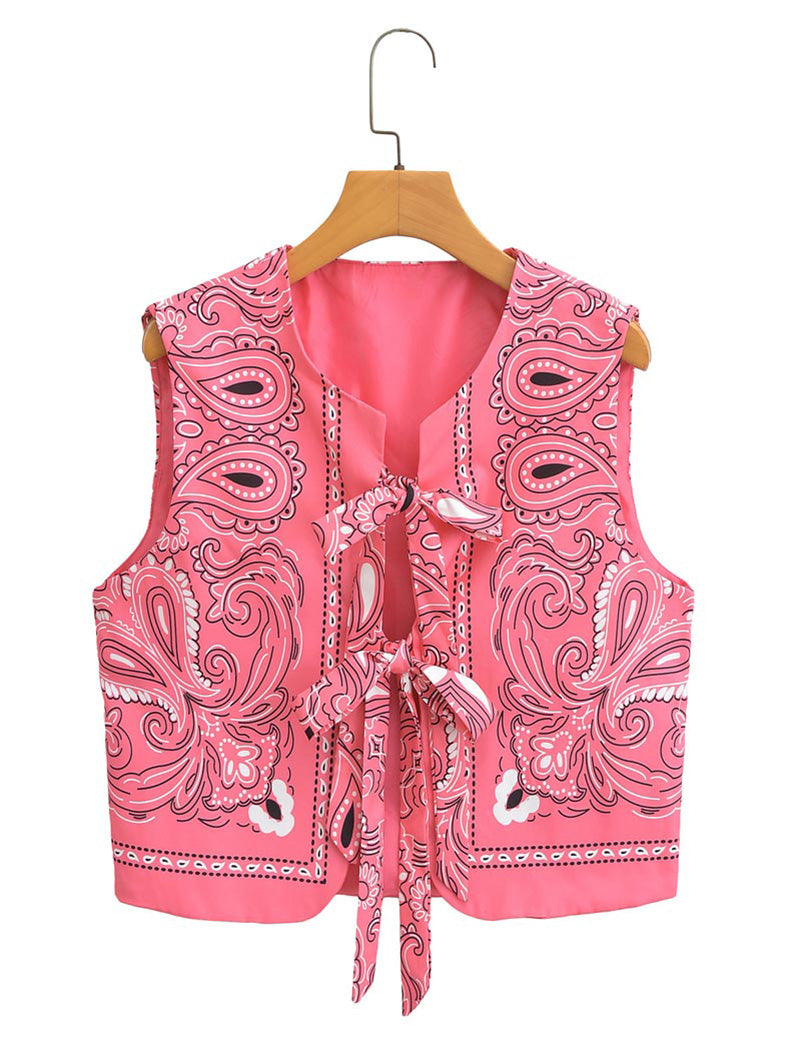 Paisley Print Vest