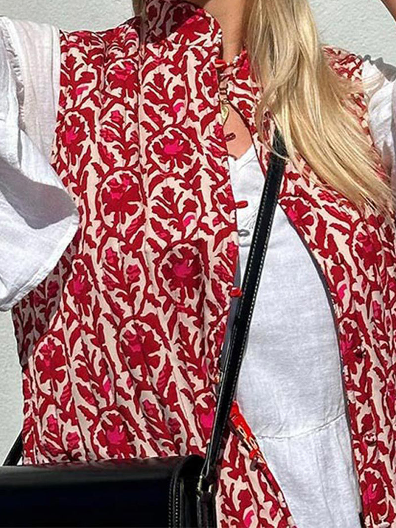 Floral Sleeveless Vest