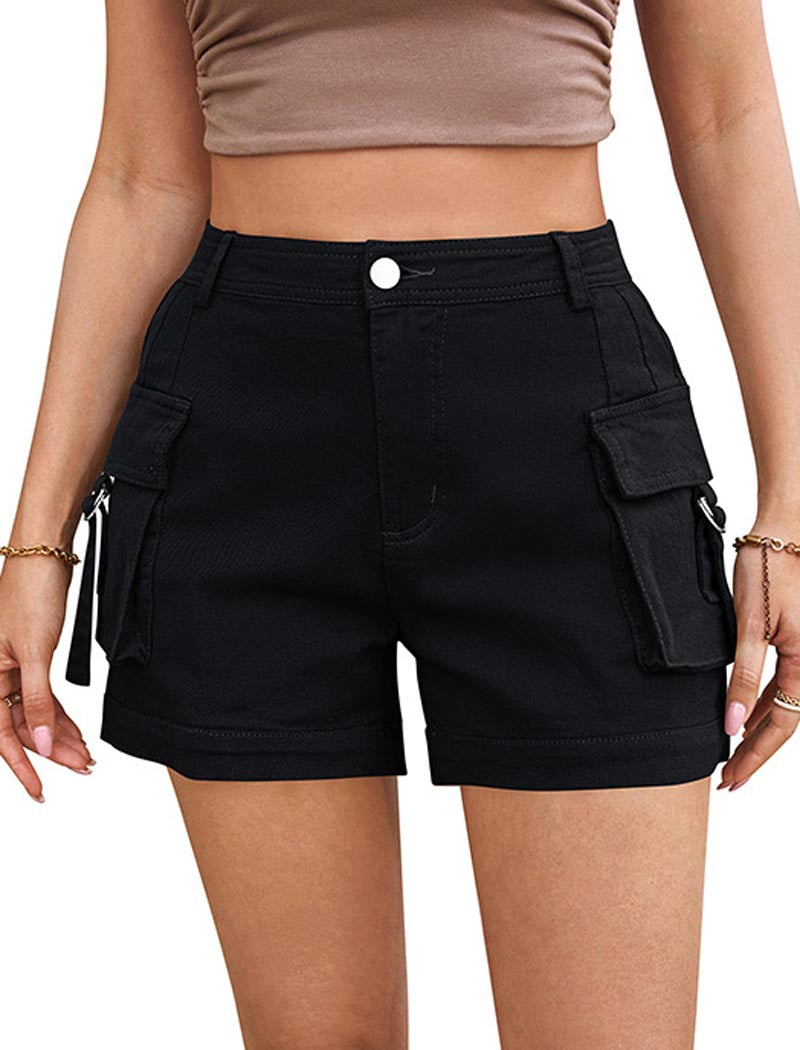 High-Rise Cargo Pocket Shorts