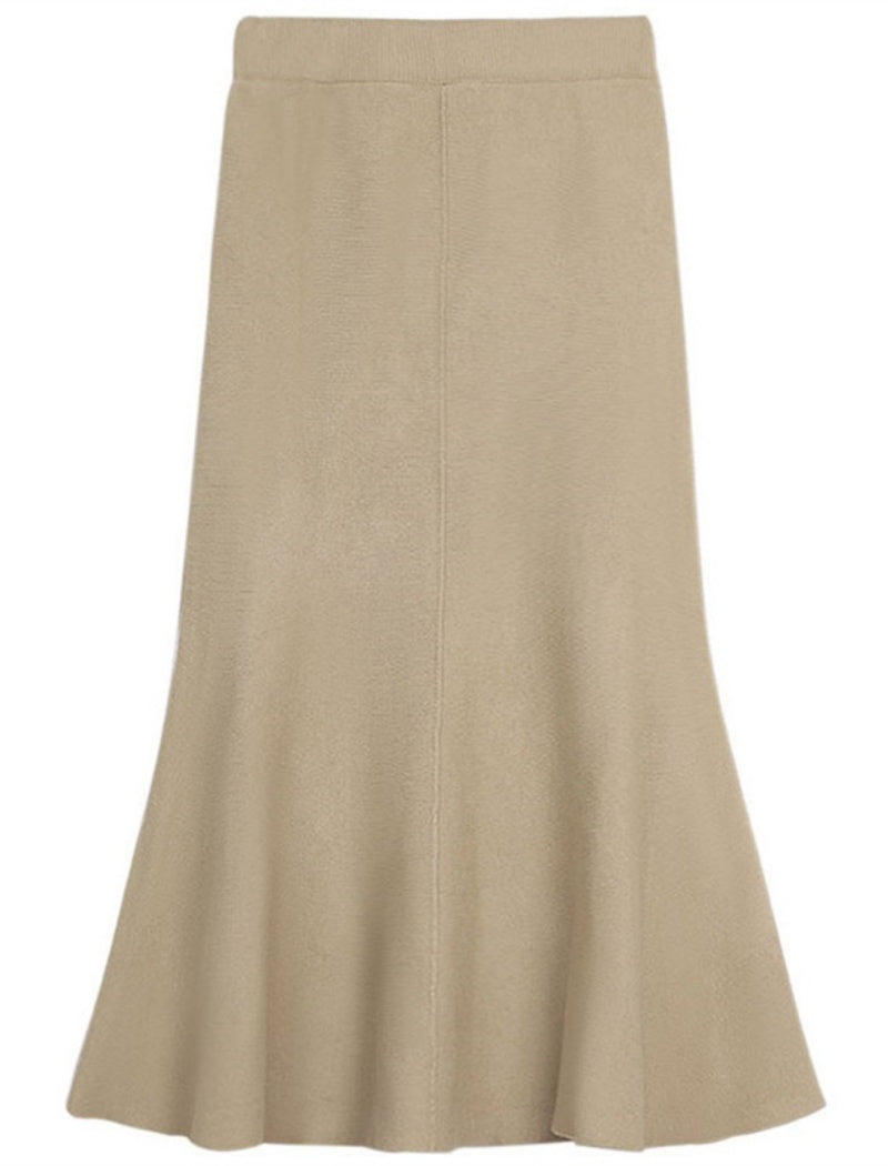 Flared High Waist Midi Skirt