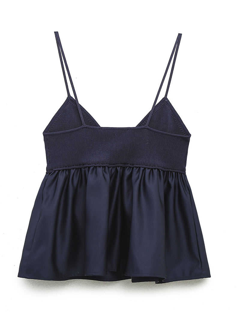 Solid Peplum Cami