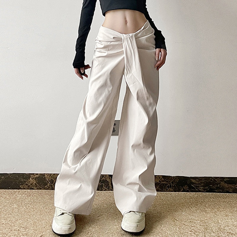 Loose-Fit Casual Wide-Leg Pants