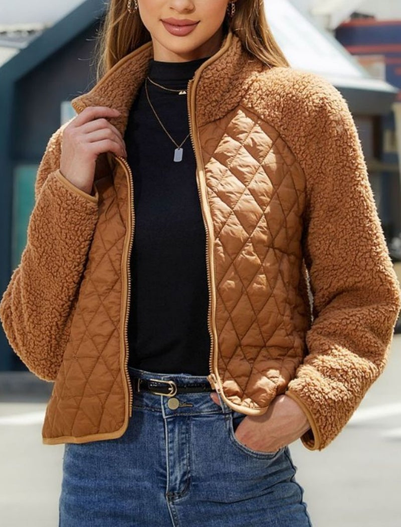 Quilted Sherpa Jacket