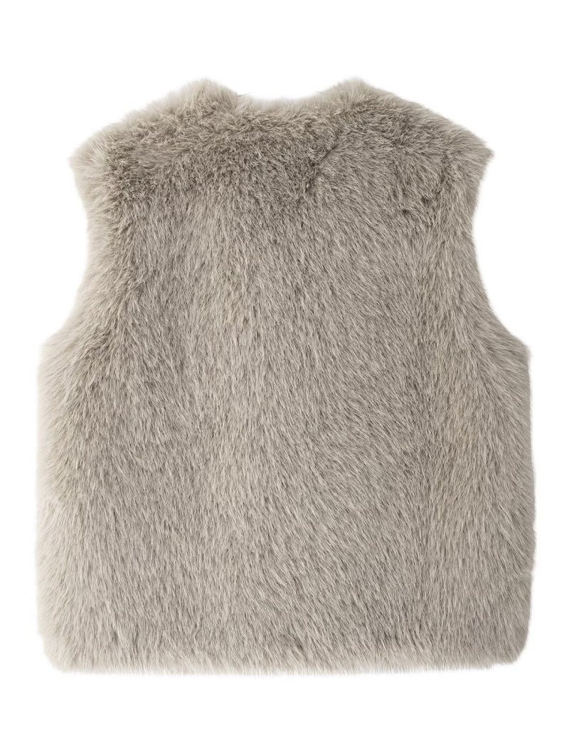 Faux Fur Sleeveless Vest